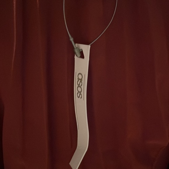 NWT ASOS Rust Ruffle Strapless Dress - Picture 9 of 9